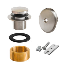 Load image into Gallery viewer, Bathtub Drain Kit - Tip-Toe Drain with One Hole Overflow Plate