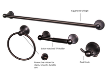 Load image into Gallery viewer, Fayer Collection 4-Piece Bath Hardware Accessory Set
