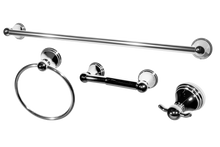 Load image into Gallery viewer, Fayer Collection 4-Piece Bath Hardware Accessory Set