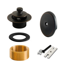 Load image into Gallery viewer, Bathtub Drain Kit - Lift and Turn Drain with One Hole Overflow Plate