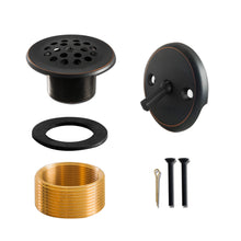 Load image into Gallery viewer, Bathtub Drain Kit - Trip Lever Overflow Plate and Bath Drain