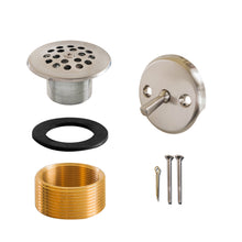 Load image into Gallery viewer, Bathtub Drain Kit - Trip Lever Overflow Plate and Bath Drain