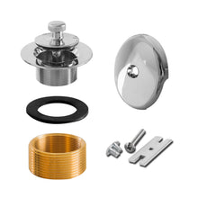 Charger l&#39;image dans la galerie, Bathtub Drain Kit - Lift and Turn Drain with One Hole Overflow Plate
